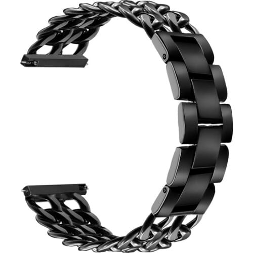 22MM Strap for Samsung Galaxy Watch 3 45/46mm/Gear S3/Huawei GT 2 1 46mm Denim Chain Bracelet Fashion Watchband for Vivoactive 4