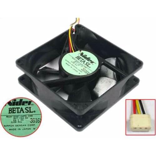Nidec D08T-24PG DC 24V 0.09A 80x80x25mm 3-wire Server Cooling Fan