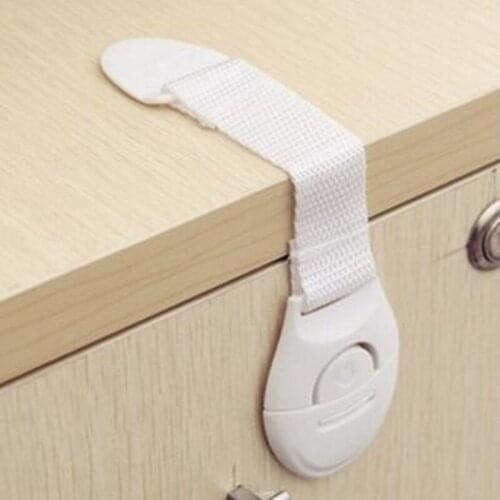 5Pcs/Lot Cabinet Locks Straps Child Lock Protection of Children Locking Doors for Childrens Safety Kids Plastic Lock Best