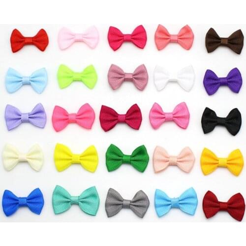 50pcs/lot 35mm*25mm Ribbon Bow Tie Baby Girl Garment Accessories Mix Fashion Bowties craft DIY accessories