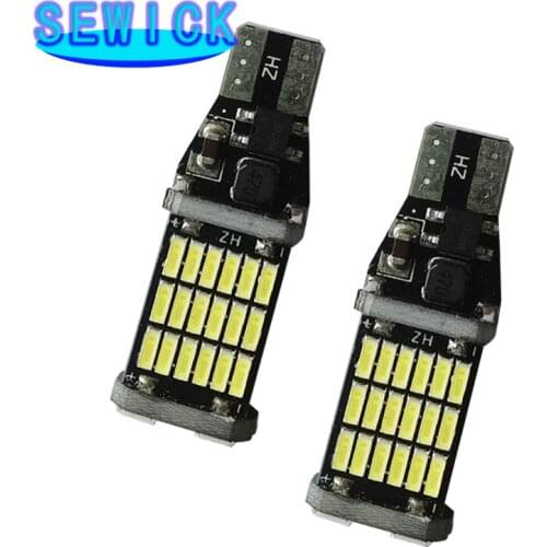 500PCS T15 W16W Car Backup Reverse Light 920 921 912 Canbus 4014 45SMD White Stop Rear Lamp Error Free Parking Light Lamp