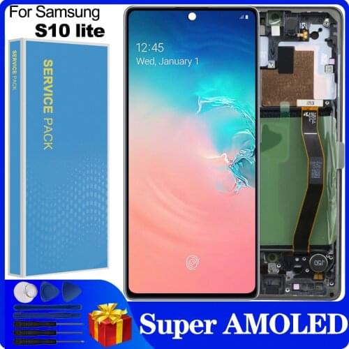 6.7" Original Super AMOLED LCD For Samsung Galaxy S10 Lite G770F/DS G770F LCD Display Touch Screen Digitizer Assembly replace