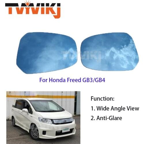 TVYVIKJ Side Rearview Mirror Blue Glass Lens For HONDA FREED GB3 GB4 GB5 GB8 Wide Angle View anti glare