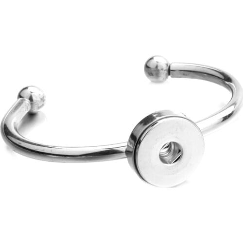 New Fashion Adjustable Silver plated Chain Bracelets Metal Snap Bracelet Fit 18MM Snap Buttons DIY Snap Jewelry For Women