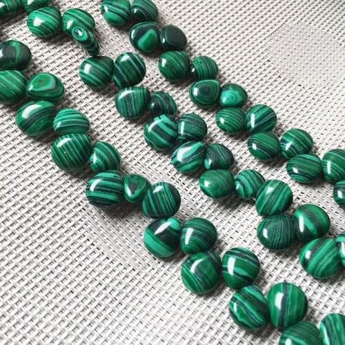 Natural Stone Beads Water Drop Shape Green Malachite Loose Spacer Beaded for Jewelry Making DIY Necklace Bracelet Accessories