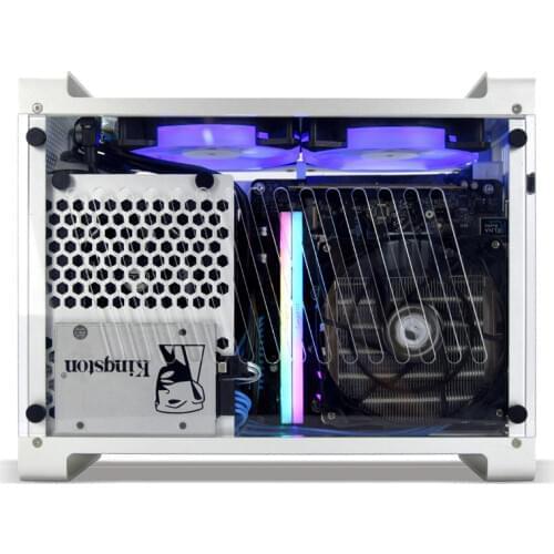 METALFISH G5 Plus all aluminum A4 ITX case game computer small chassis support 2080Ti gaming itx case htpc nas server mining rig