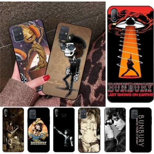 CUTEWANAN Enrique Bunbury Black TPU Soft Phone Case For Samsung Galaxy A01 A11 A31 A81 A10 A20 A30 A40 A50 A70 A80 A71 A91 A51