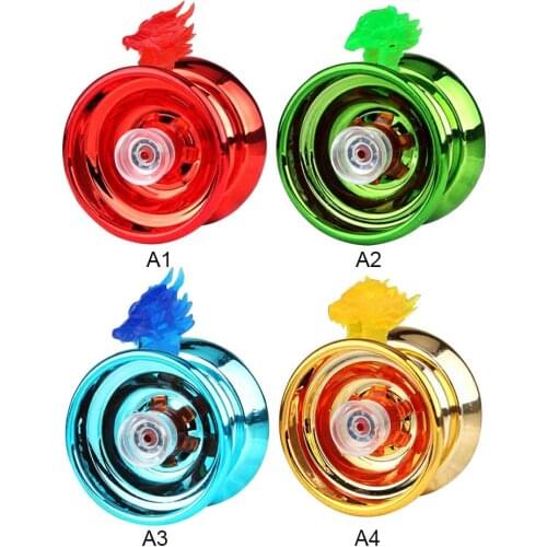 4 Colors Kids Magic Yoyo Responsive High-speed Aluminum Alloy Yo-yo CNC Lathe with Spinning String for Boys Girls Children
