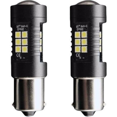 DHL 100Pcs 1156 1157 Turn Signal Light Bulb Led Car Tail Brake Light 3030 21SMD With Lens 1156 BA15S 1157 BAY15D P21/5W Fog Lamp