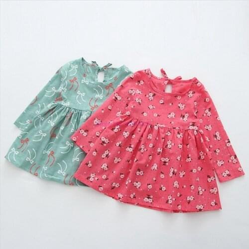 DHL 100pcs Summer Girls Long Sleeve Plaid Dress Soft Cotton Summer Princess Dresses Baby Girls Clothes