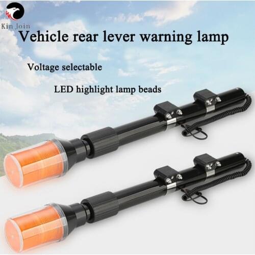 Long Pole Electric Sanitary Motorcycle Bicycle 12V Rear Light Led Rear Pole Light Patrol Telescopic Telescopic Light 24V Strob