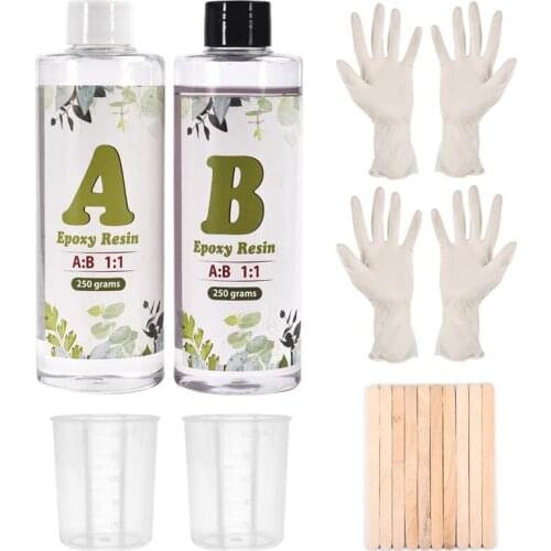 500g/1000g 1:1 AB Epoxy Resin Kit High Adhesive Crystal Clear Resin For DIY Resin Art Jewelry Making Accessories
