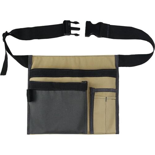 Multi-Pocket Square Tool Belt Bag Portable Adjustable Canvas Storage Bag for Carpentering Gardening TS2 Hardware purse