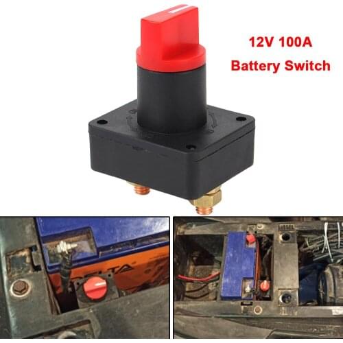 LEEPEE Car Rotaty Switch Battery Isolator Vehicle Modified Isolation Disconnector Power Cut Off Kill Switch 12V 100A 1PC