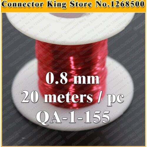 ChengHaoRan 20m Red Magnet Wire 0.8 mm Enameled Copper wire Magnetic Coil Winding