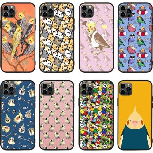 Cockatiel Fun soft TPU border phone case for iphone 11PRO 11PROMAX 11 X XS XR XSMAX 6 plus 7 7plus 8 8plus cover