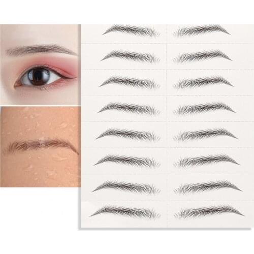 Eyebrow Sticker With Film Protector Customized All Match Style Gentle Curve Eyebrow Sticker For Home temporary tattoo for women