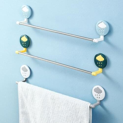35.5CM Toilet Wall Hanging Towel Rack With Hooks Simple Free Punching Bathroom Towel Shelf Slippers Shoes Draining Racks