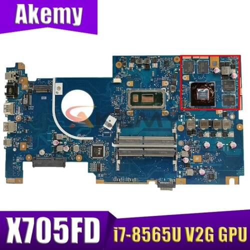 Akemy X705FD original mainboard with i7-8565U V2G GPU For ASUS X705FD X705FN X705F laptop motherboard mainboard tested full 100