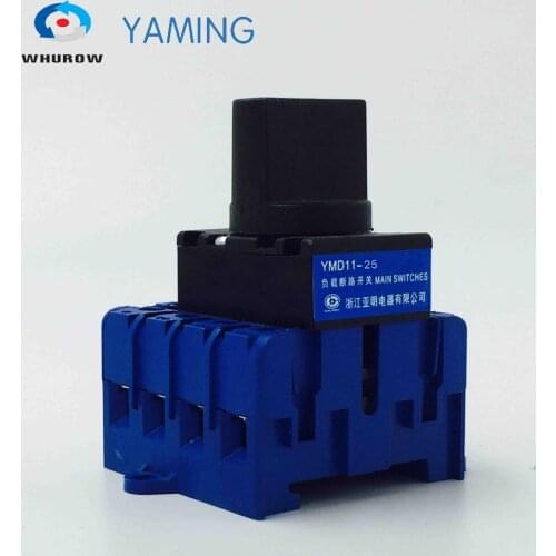 Isolator switch on off 25A 4 phases 8 terminals rotary changeover interruptor disconnect safety control switch YMD11-25C/4P