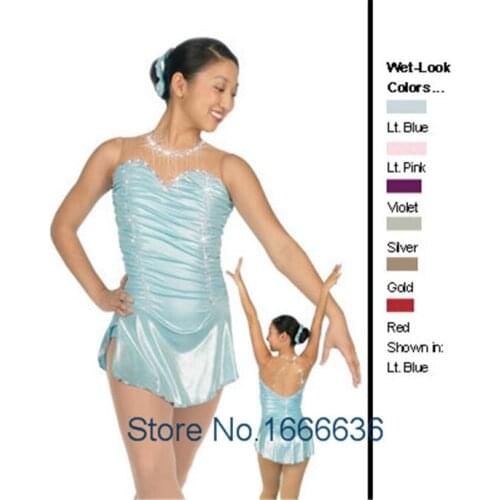 Custom Figure Ice Skating Dresses For Girls With Spandex Graceful New Brand Figure Skating Competition Dress DR2715