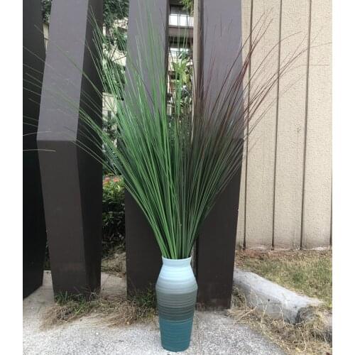 100cm Artificial Plastic Long Reed Grass Handle Green Onion Grass Plants Christmas Foxtail Tree Wedding Garden Home Decor Props