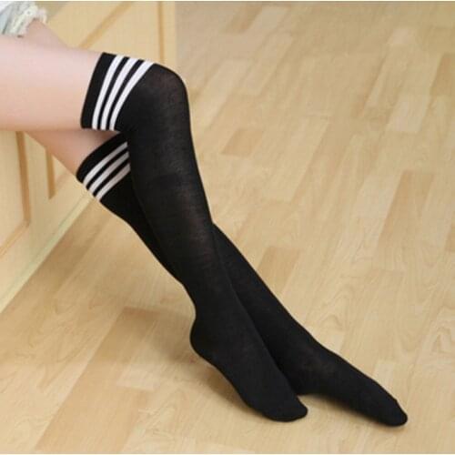 Sexy striped socks stockings womens stockings warm thigh socks high stockings womens new fashion striped over-the-knee socks