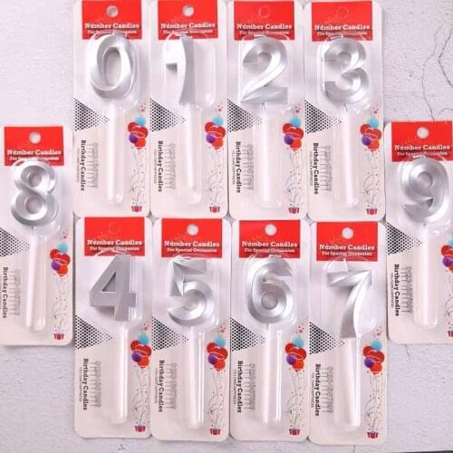 Sliver Ins style 5cm Metallic color Alphabet Number Birthday wedding Candles Cake Candles Kids Party Decor ,1000pcs/lot
