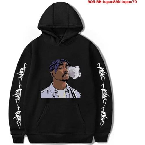 Winter Clothes Women Tupac Printed Men Sweetshirts Oversize Sweatshirt Couple Clothes Pullover Sweatshirt Hip-hop Streetwear Men