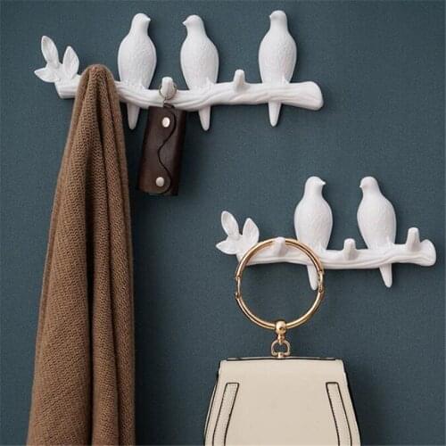 Hanger Wall Decorations Home Accessories Living Room Plastic Bird hanger key Kitchen Coat Clothes Towel Hooks Hat Handbag Holder