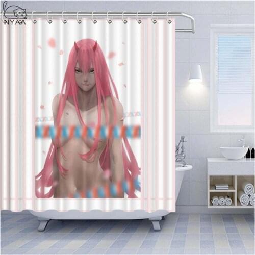 Anime Sexy Girl Printed 3D Bath Curtains Waterproof Polyester Fabric Washable Bathroom Shower Curtain Screen Douchegordijn