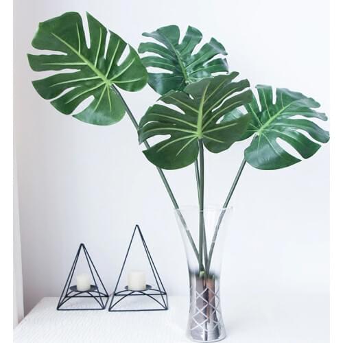 Green Artificial Monstera Turtle Leaf Wall Artificial Plant Palm Leaves Fern Leaves Home Wedding Garden Decor Tropical Leaves