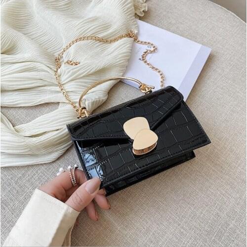 Stone pattern PU Leather Crossbody Bags For Women 2021 Mini Shoulder Bag With Metal Handle Lady Travel Handbags Totes