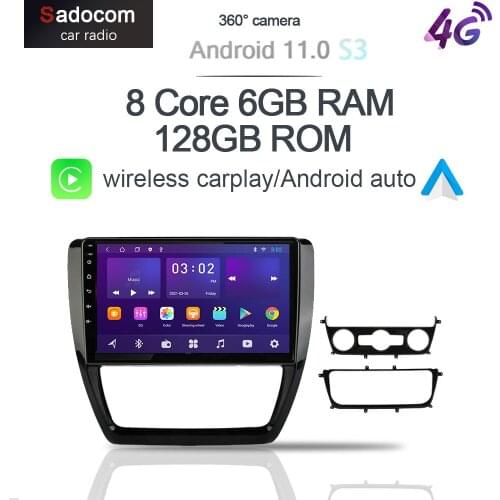 360 Panoramic Camera 6G+128G Android 10 Car DVD Player GPS Map WIFI Bluetooth 5.0 RDS Radio For VW Sagitar Jetta Bora 2011-2018