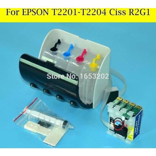 4 Color/Set North America T2201XL-T2204XL Ciss System For Epson WF-2650 WF-2660 Printer With ARC Chip