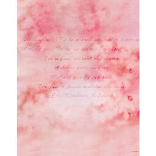 5x7ft Pink Wall Poem Photography Backdrops Photo Props Studio Background