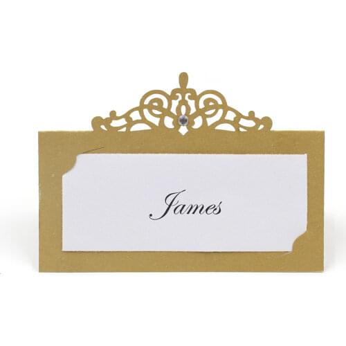 60 * Personalized Free Print Laser Cut Place Name Cards / Customized Wedding Anniversary Name Place Cards For Party