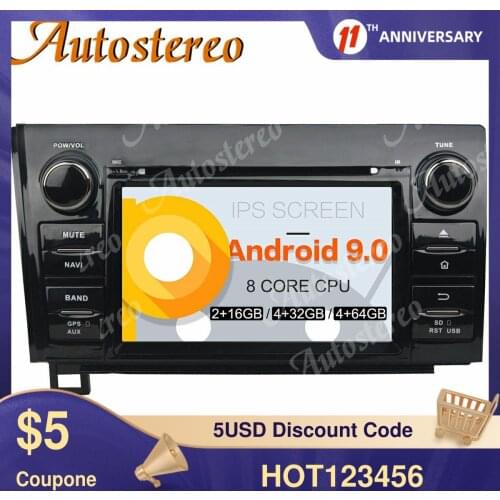 Android 9.0 4GB Car DVD Player GPS Navigation For Toyota Sequoia /Tundra Headunit Multimedia Player Radio Tape Recorder 2.5D IPS