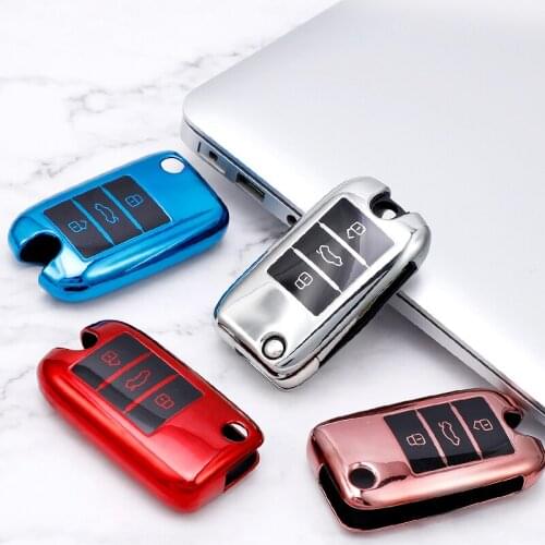 Soft TPU Car Folding Key Case Cover Bag Keychain for Roewe RX5 MG3 MG5 MG6 MG7 MG ZS GT GS 350 360 750 W5 Key Protector