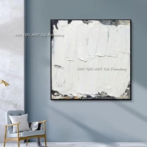 Handmade Painting Modern Hotel Decorative Painting Abstract Simple Mural Entrance American-Style Hanging Painting