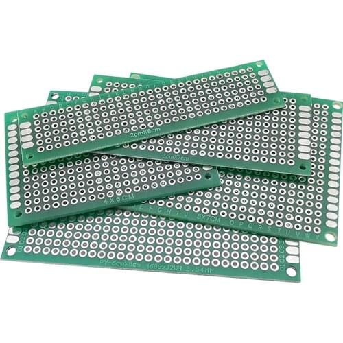 Double Sided PCB Prototype DIY Universal Printed Circuit Board 2x8 3x7 4x6 5x7 6x8 7x9cm PCB Board Protoboard for Arduino