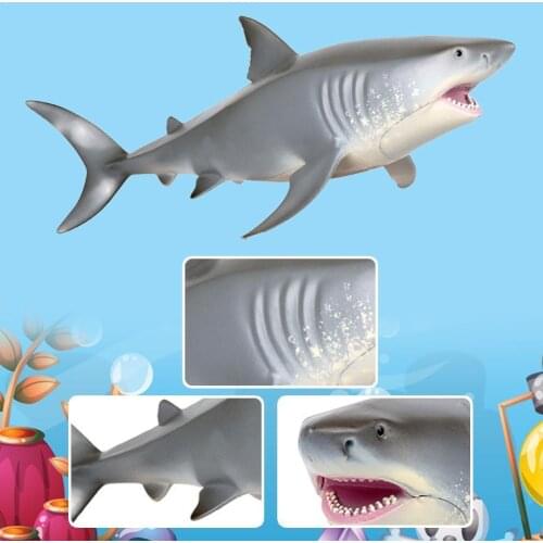 Megalodon Big Shark Model Sea Life Animals Action Figure Big Savage White Shark Oean Animal Figure Toy For Kids T1H1