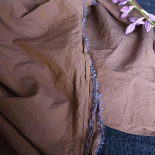 Glossy Walnut High Quality Density Cotton Yarn-dyed Fabric For Sewing Cloth Dresses Robe Summer Thin DIY Handmade Designer