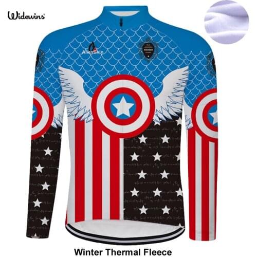 Captain Pro Long Sleeve Cycling Jersey Winter Fleece & no Fleece MTB Men Cycling Shirt Team Mountain Ropa De Ciclismo 6558