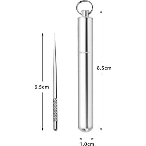 304 Stainless Steel Toothpick Portable Toothpick Box Outdoor Household Travel Sealed Storage Container Box