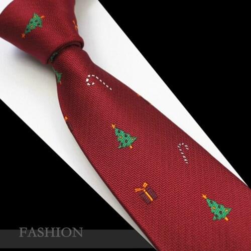 RBOCOTT Red Christmas Tie 7cm Snowman Ties For Christmas Day Mens Blue & Green Christmas Tree Necktie Santa Claus Neck Tie Slim