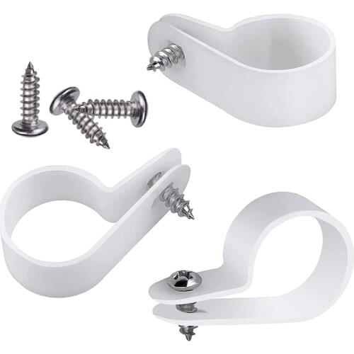 Lightweight P-Type Fixing Clip Cable Clamp with Stainless Steel Screw Wire Management Wire Fixing Clip Wiring Cable Tie