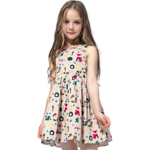 Summer Dress Kids Clothes Dress Girl Children Dresses Girl Clothing Dresses For Kid Girl 6 To 7 Printed Cotton Princess Dress