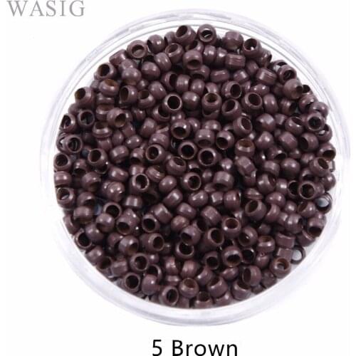 1000pcs 2.5mm nano rings for nano ring human hair extension 5# brown color