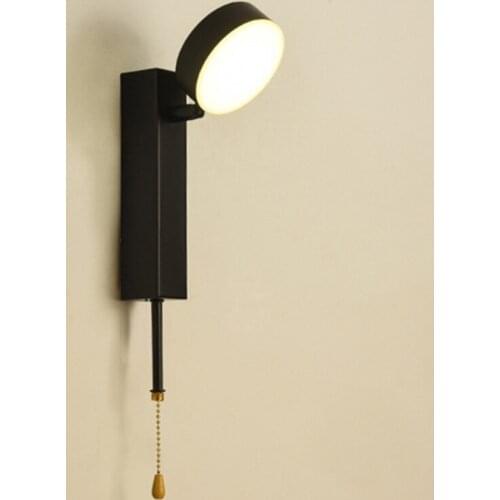 Nordic Led Wall Lamp Rotatable Wall Sconce Lamp with Switch Bedside Corridor Creative Indoor Lighting Luminaire Bedroom Lights